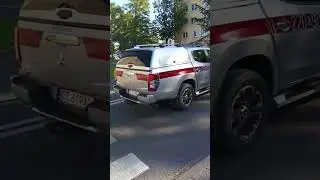 Alarmowo KW PSP Toruń Zesp&oacute;ł Dronowy 220[C]90 SLRr Mitsubishi L200