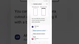 Show or Hide Camera Cutout in Samsung One UI 6.0 #shorts #viral #shortsvideo #samsung