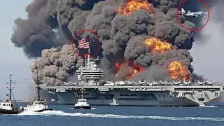 1 hour ago! A Russian Sukhoi SU-25 jet pilot destroyed a US aircraft carrier in the Black Sea.