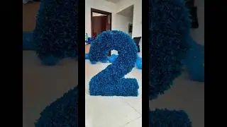 3D Number #bestoutofwaste #diy #3dnumber #birthday #birthdaycelebration