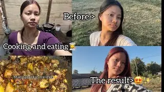 My hair result👆||cooking and eating|| #porkrecipe||Arunachal pradesh