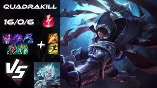 JUNGLE Talon vs Viego [QUADRAKILL] - NA Grandmaster Patch 25.S1.8