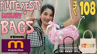 #meeshohaul *30 PINTERESTY PRODUCTS* BEST RANDOM MEESHO BAGS HAUL STARTING AT ₹80🔥 #meesho #haul