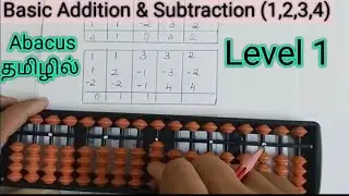(Tamil)Abacus level 1//Basic addition & subtraction 1,2,3,4//Abacus for kids//Abacus in Tamil