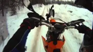 KTM 525 EXC winter tire test