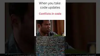 Code conflicts are very frustrating. #code #conflits #codemerge