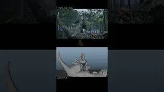 Cinematic T-Rex Animation | Render vs Viewport #animation #dinosaur #cg #gaming #vinodcinematics