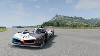 BMW M-Hybrid V8 LMDh mod going down the mountain in BeamNG drive CLOSE CALLS VERY FAST #cars #lmdh
