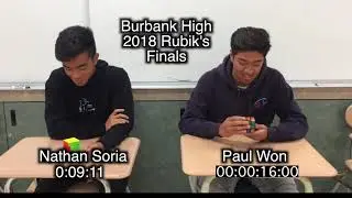 Burbank High School 2018 Rubik's Cube Challenge Finals