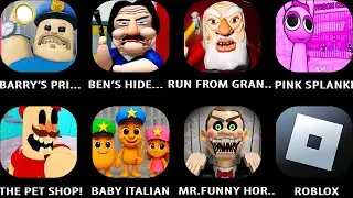 Roblox Barry Prision Run!, Ben's Hideout Escape!, Run From Grandpa!, Pink Splanki Run Obby!