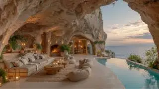 Elegant Cafe Piano | Luxury Piano Music with Calm Wave Sound & Bird Singing