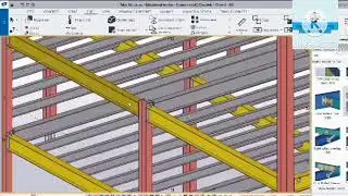 Steel Detailing demo multi storied building by TEKLA