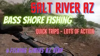 Bass Fishing Salt River AZ (shore/bank - action)