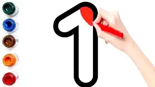 Let's Learn To Draw and Paint Number 1 To 10 For Kids / Easy Step by Step Drawing Tutorial For Kids 