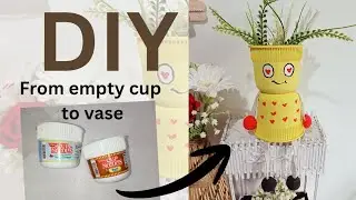 Cute Vase Tutorial Made From an Empty Cup Noodle