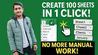Create Multiple Sheets with Custom Names in One Click in Excel! 💥