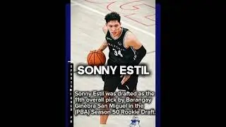 Sonny Estil was drafted as 11th overall pick by Barangay Ginebra in the #pba Season 50 Rookie Draft.