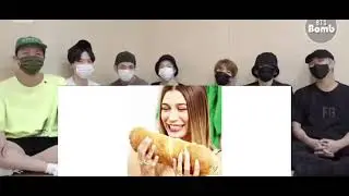 Bts reaction to Hailey Bieber moments I found on Tiktok pt 2 (fake reaction)