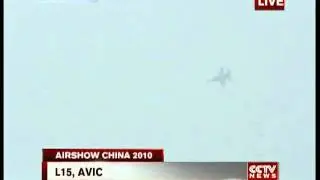 Chinese L-15 Falcon advanced jet fighter-trainer （PT06 LIFT version) on displays