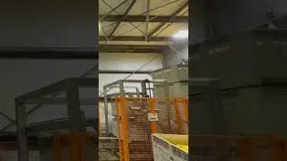 Automatic bin de-stacker @packlinetech #agriculturetechnology