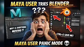 Maya User Tries Blender for the First Time 😭 | Total Panic