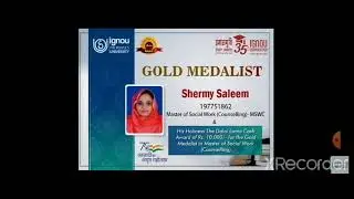 35th Convocation:Gold Medal receiving moment from Hon'ble Minister of Education