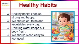 30 Lines on Healthy Habits | Good Habits Essay | GraphicCompiler | #Essay #kidslearning