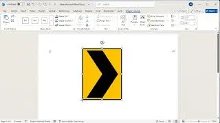 How to create chevron road sign in word