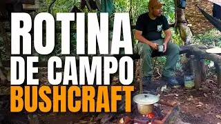 ACAMPAMENTO SOLO DE 3 DIAS - ROTINA DE UM ACAMPAMENTO BUSHCRAFT NA MATA ATLÂNTICA
