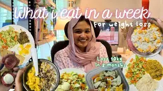 What i eat in a week - lost 10kg in 2 months without gym or HIIT workouts