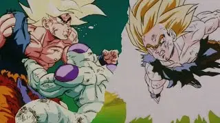 Sleeveless SSJ Goku vs Full Power Freeza (Japanese)