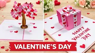 DIY Valentine Pop Up Cards ❤️ | 2 Easy 3D Card Ideas for Valentine&rsquo;s Day | DG Handmade