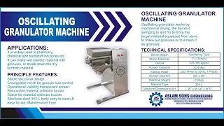 Oscillating Granular Machine. Powder Granulation Machine.