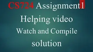 cs724 assignment No 1Solution IDEA