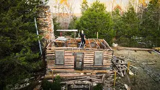 The 2nd Floor is Gone! Dismantling & Rebuilding a Historic 1780 Off-Grid Log Cabin