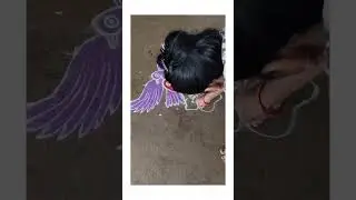 Simple beautiful rangoli design 7×1🌺#simple muggulu