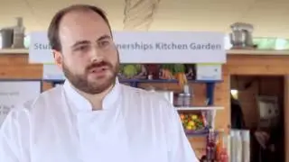 Head Chef Mike Denman at Plum + Spilt Milk cooking demo