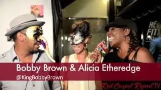 Bobby Brown & Alicia Etheredge at the MasKYMrade Birthday Party for @kymwhitley #OWN #RaisingWhitley