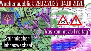 GLÄTTE, STURM, STARKSCHNEEFALL⚠️🌨️ - WINTERWETTER wie lange nicht - Wochenausblick 29.12.25-04.01.26