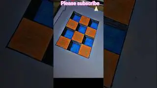 Easy and unique 3D drawing illusion video 😘 free hand drawing #shorts #3d #illusion #yt