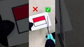 Indonesian Flag Perfect Cut 🇮🇩✂️ #indonesia #shorts #satisfying #flag #paper craft #art #creative