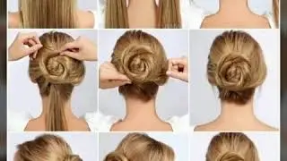 Beautiful bun styles - step by step