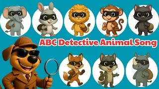 🐶 🎵 ABC Detective Song - Learn Alphabet A to Z with Animal Detectives! 🕵️🐶 Fun Kids Song Gon Gon Edu