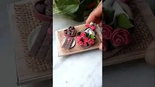 Clay valentine's day DIY // Clay flower bouquet #diy #valentinesday #clayminiature #bouquet