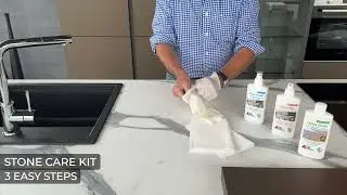 STONE CARE KIT: everything you need for your kitchen and bathroom in 3 easy steps.