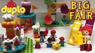 Lego Duplo Большой парк аттракционов - Колесо обозрения , карусель - прекратить анимацию движения