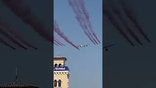 Red arrows fly by at The Dubai World Golf Championships #shorts #golf #redarrows