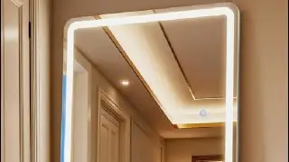 Зеркало в полный рост ZENOMIRRIS LED, напольное зеркало с регулировкой яркости и 3-цветной подсве...