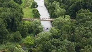 DJI - Landschaftsaufnahme Dorf Hervest an der Lippe