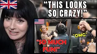 British Reaction: Europeans Try Guns in America (This Is Wild)